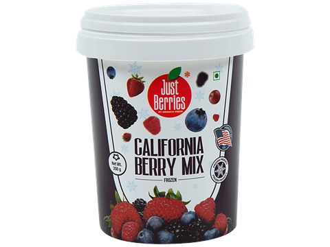 Just Berries Frozen California Berries Mix - Rich In Antioxidants & Minerals, 250 g