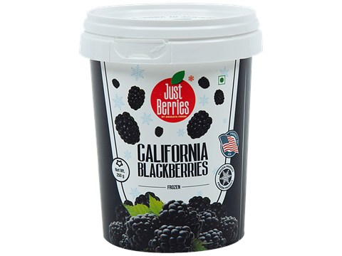 Just Berries Frozen California Blackberries - Rich In Antioxidants & Minerals, 250 g