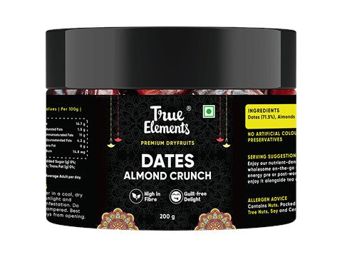True Elements Dates With Almond Crunch, 200 g