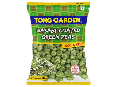 Tong Garden Wasabi Coated Green Peas - Hot & Spicy, 32 g