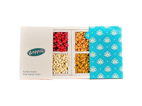 Happilo Dry Fruit Celebrations Gift Box - Poppy, 630 g