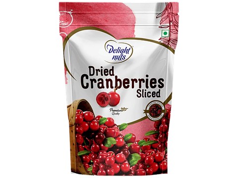 Delight Nuts Premium Dried Cranberries Sliced, 200 g