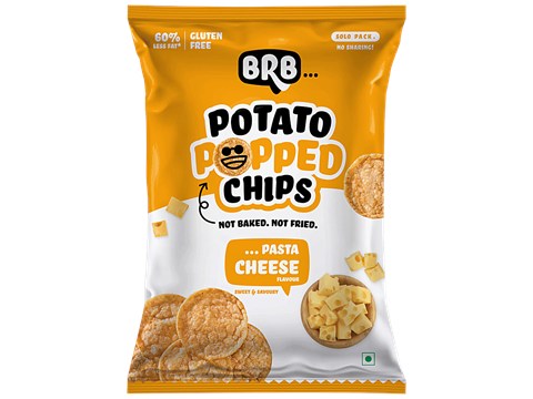 BRB Popped Potato Chips - Pasta Cheese Flavour, 25 g