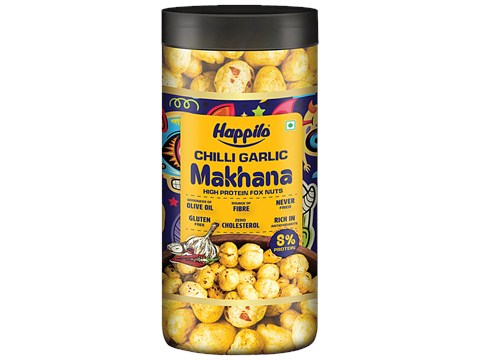 Happilo Chilli Garlic Makhana, 80 g