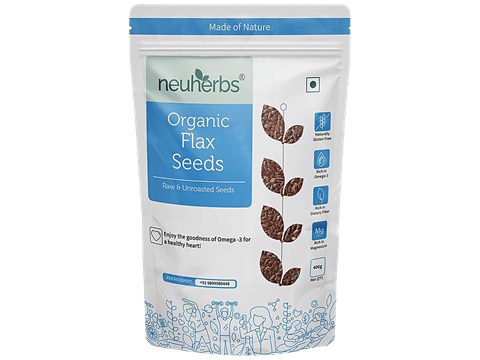 Neuherbs Raw & Unroasted Flax Seeds, 400 g