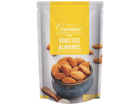 Gourmia Almonds - Roasted, California, Lightly Salted, 200 g