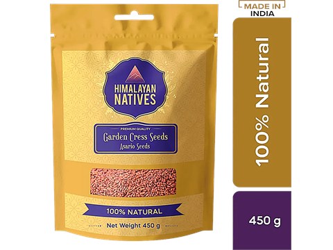 Himalayan Natives Natural Garden Cress Asario Seeds - High Fibre, 450 g