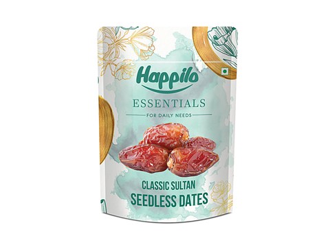 Happilo Essentials Classic Sultan Seedless Dates, 500 g