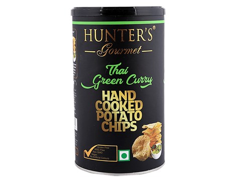 Hunter's Gourmet Hand Cooked Potato Chips - Thai Green Curry, 150 g
