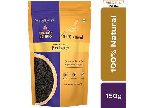Himalayan Natives Basil/Sabja/Tukmaria Seeds, 150 g
