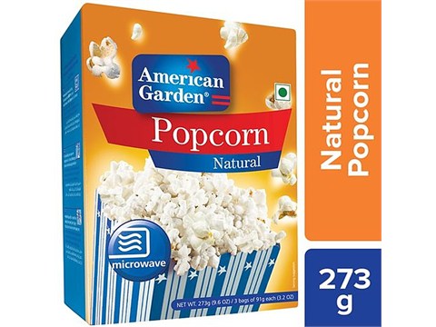 American Garden Microwave Popcorn - Natural, 273 g