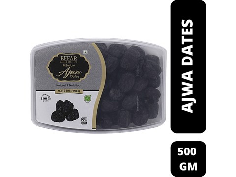 Effar Dates & Dryfrutis Ajwa Dates - Premium, Natural, Rich In Nutrients, 500 g