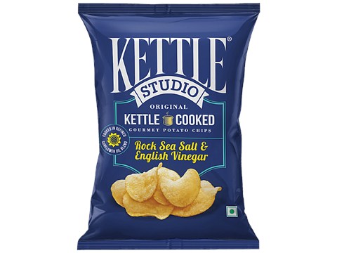 Kettle Studio Potato Chips - Rock Sea Salt & English Vinegar, 56 g