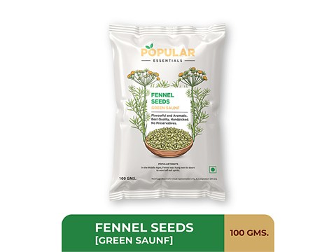 Popular Essentials Fennel Seeds/Saunf, 100 g