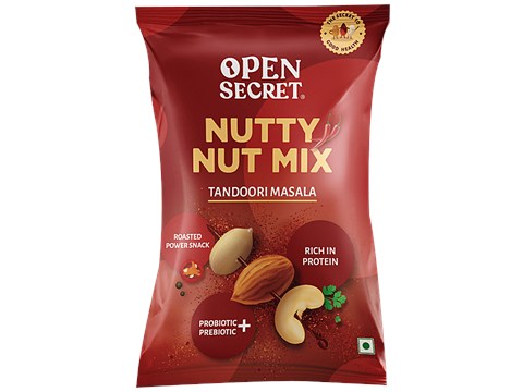 Open Secret Nutty Nut Mix Dry Fruit - Rich In Protein, Tandoori Masala Flavour, 23 g