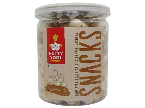 Nutty Yogi Makhana Snacks - Himalayan Black Salt & Pepper, 50 g