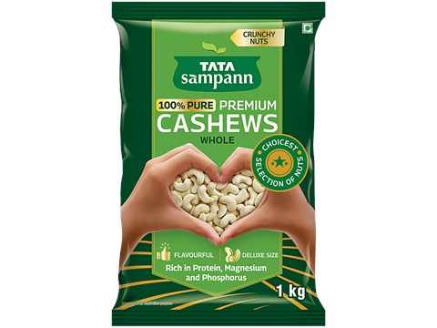 Tata Sampann Premium Cashews, 1 kg