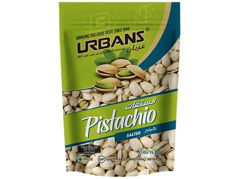 URBANS STANISLAUS Pistachios - Salted, Gluten-Free, Healthy, 450 g