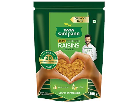 Tata Sampann Premium Raisins/Kishmish - Seedless, 200 g