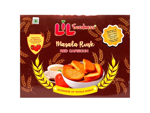 LiL'Goodness Masala Rusk - Red Capsicum, 200 g