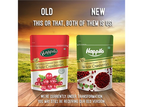 Happilo Premium Sweet Dried Californian Whole Cranberries, 200 g