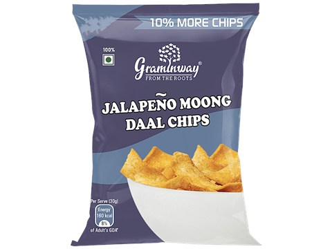 Graminway From The Roots - Jalapeno Moong Daal Chips, 100 g