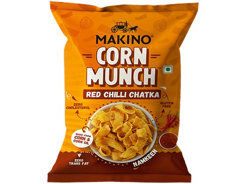 Makino Corn Crunch Red Chilli Chatka Namkeen, 37 g