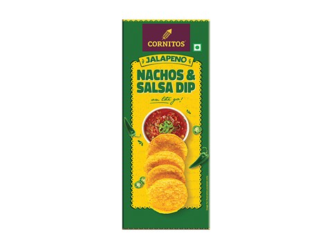 Cornitos Jalapeno Nachos & Salsa Dip Tray, 79 g