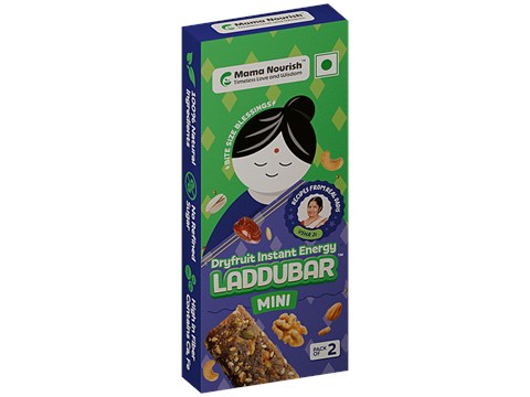 Mama Nourish Dryfruit Instant Energy Laddubar Mini, 17 g