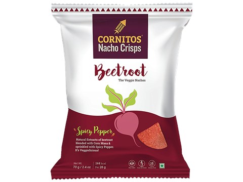 Cornitos Nacho Chips - Beetroot, 70 g