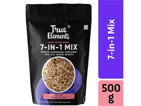 True Elements 7-In-1 Super Seeds & Nut Mix - Or Weight Management, Ready To Eat, Healthy Snacks, 500 g
