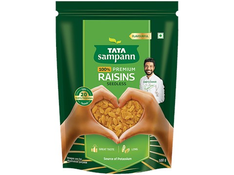 Tata Sampann Premium Raisins Seedless, 500 g