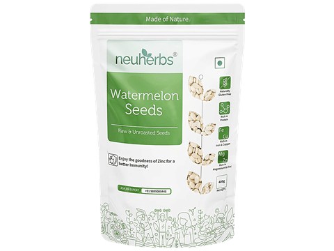 Neuherbs Watermelon Seeds - Raw & Unroasted, Rich In Protein, Potassium, Magnesium & Iron, 400 g