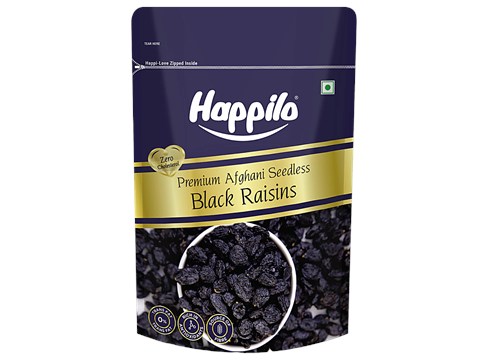 Happilo Premium Afghani Seedless Black Raisins, 250 g
