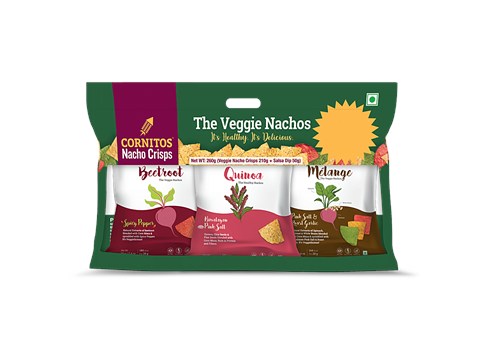 Cornitos The Veggie Nachos Combo With Salsa Dip, 260 g