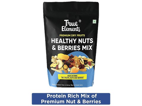 True Elements Healthy Nuts & Berries Mix - Premium Dry Fruits, Fibre Rich, 200 g