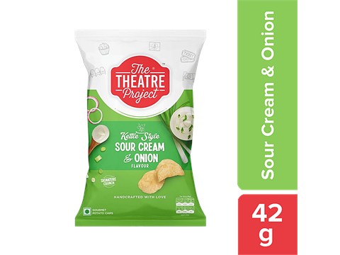 The Theatre Project Kettle Cooked Potato Chips - Sour Cream & Onion, 42 g
