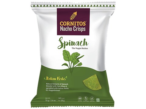 Cornitos Spinach Nacho Chips, 70 g