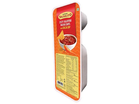 Tex Mex Salsalito Zesty Jalapeno Nacho Chips With Salsa Dip, 75 g