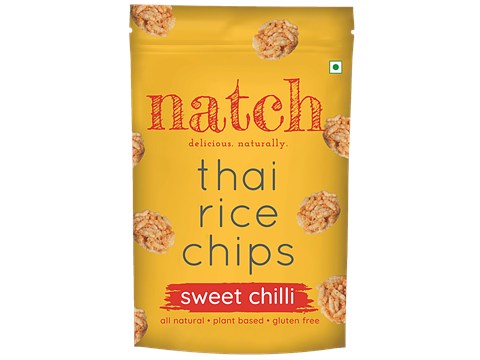 Natch Thai Rice Chips - Sweet Chilli, Natural, Plant Based, Gluten Free, 100 g