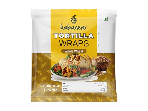 Habanero Whole Wheat Tortilla Wraps - 20.32 cm, 330 g