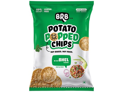BRB Popped Potato Chips - Bhel Flavour, 48 g