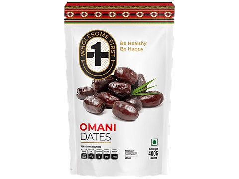 Wholesome First Omani Dates - Rich In Protein & Sodium, 400 g