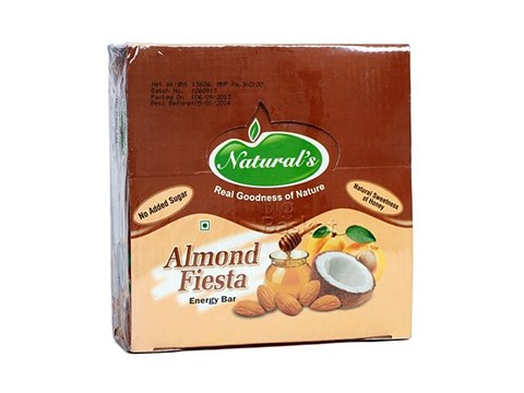 Naturals Almond Fiesta Energy Bar - Natural Sweetness of Honey, 180 g