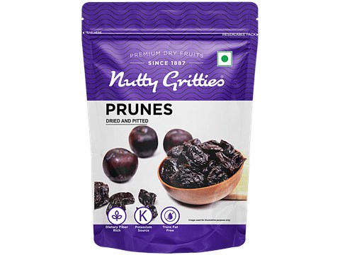 Nutty Gritties Dried & Pitted Prunes, 200 g