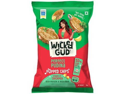 WickedGud Chickpea Popped Chips - Perfect Pudina, 20 g