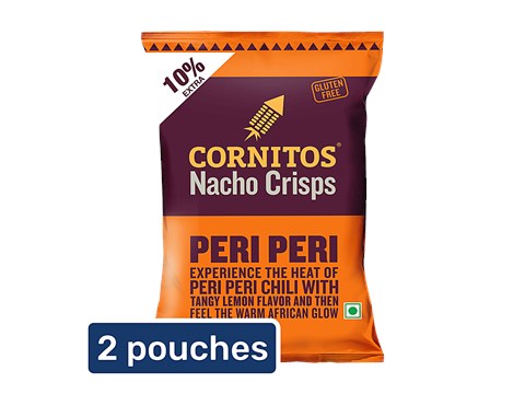 Cornitos Peri Peri Nacho Crisps, 2x61 g