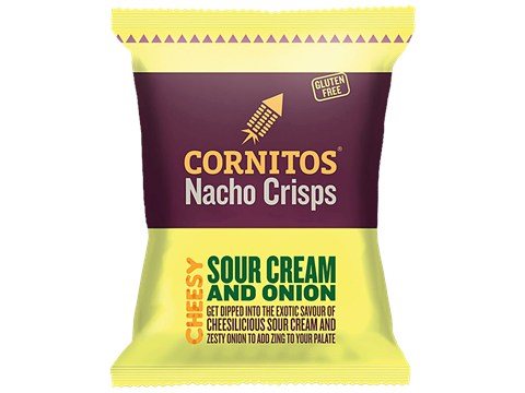 Cornitos Nacho Chips - Cheesy Sour Cream & Onion, 55 g
