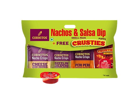 Cornitos Exotic Flavour Nachos & Dip, 150 g