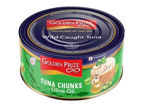 Golden Prize Canned Skipjack Light Meat Tuna - Chunk In Olive Oil, 185 g